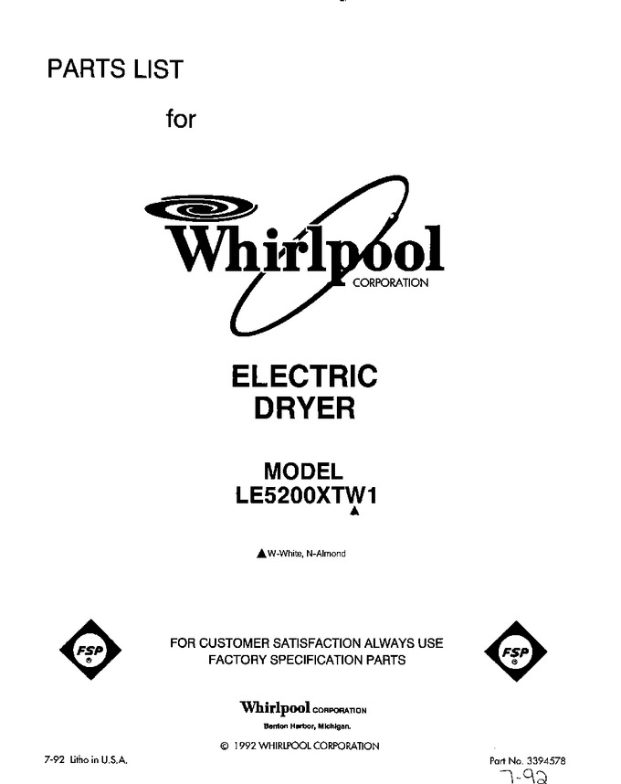 Diagram for LE5200XTN1