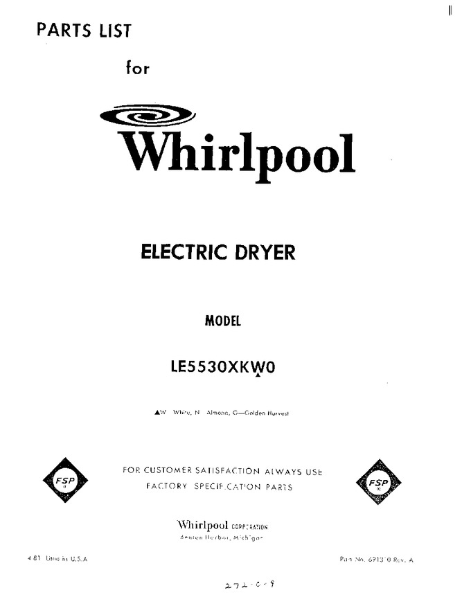 Diagram for LE5530XKW0