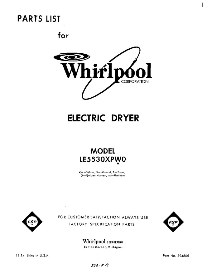 Diagram for LE5530XPW0