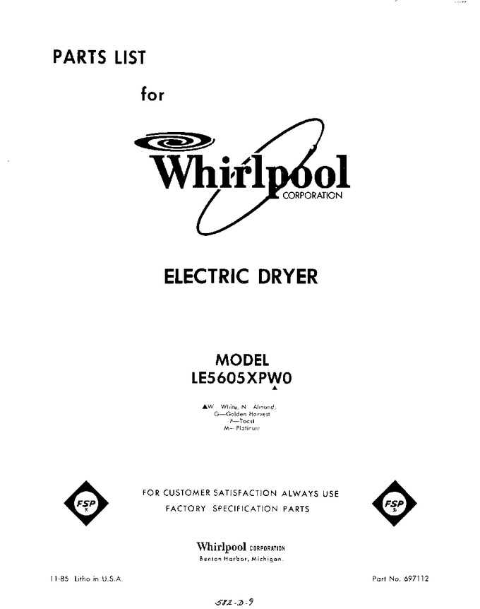 Diagram for LE5605XPW0