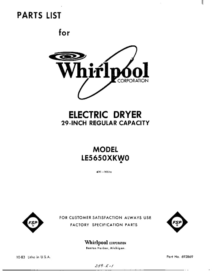 Diagram for LE5650XKW0