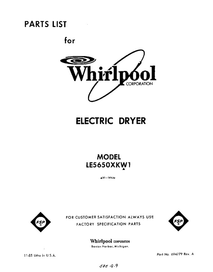 Diagram for LE5650XKW1