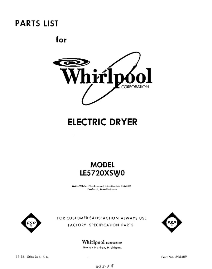 Diagram for LE5720XSW0