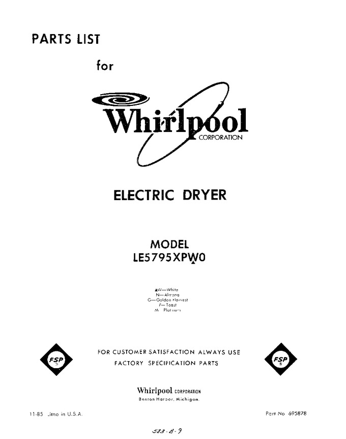 Diagram for LE5795XPW0