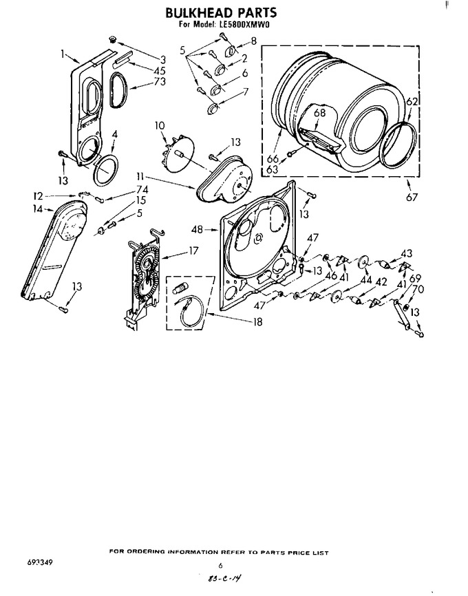 Diagram for LE5800XMW0