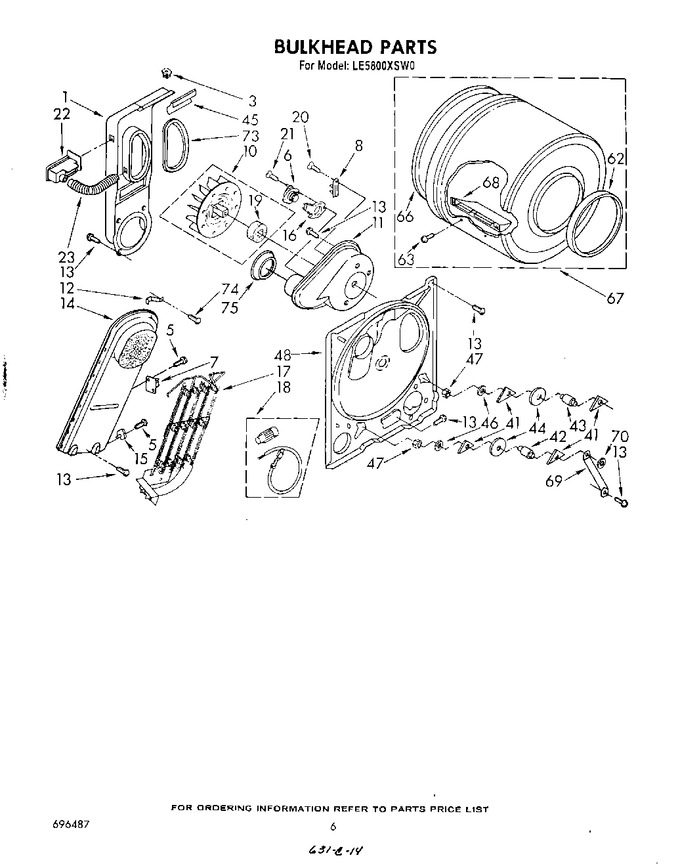 Diagram for LE5800XSW0