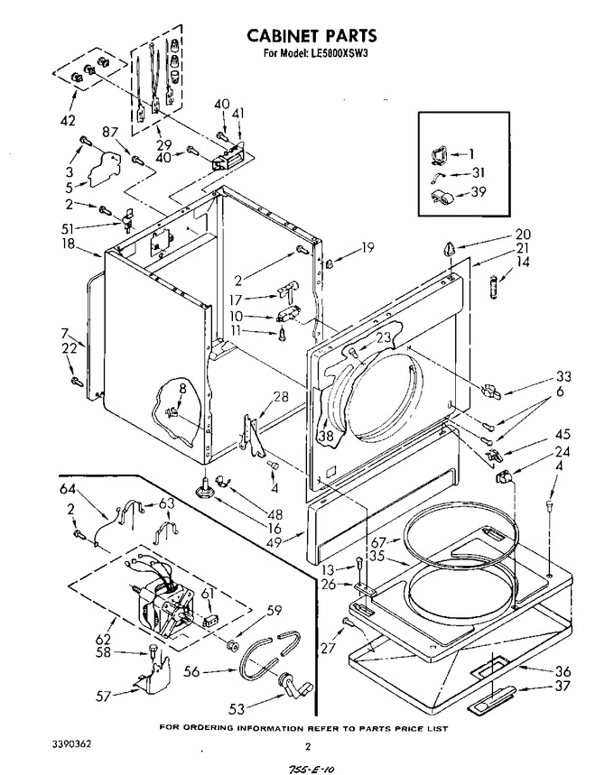 Diagram for LE5800XSW3