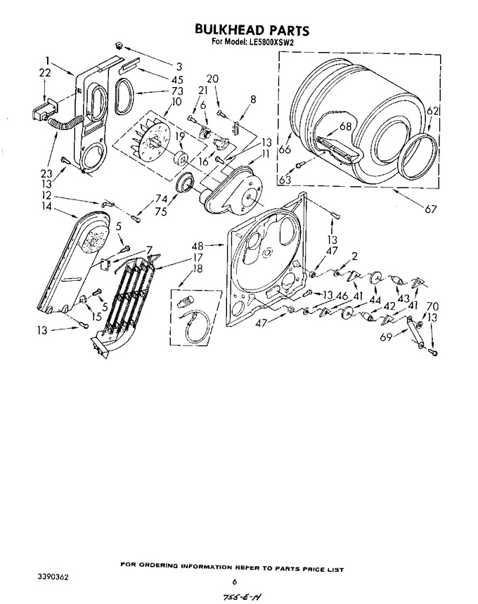 Diagram for LE5800XSW3