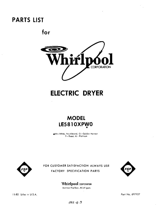 Diagram for LE5810XPW0