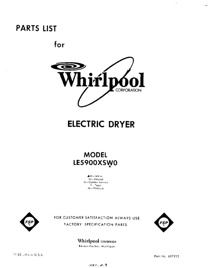 Diagram for LE5900XSW0