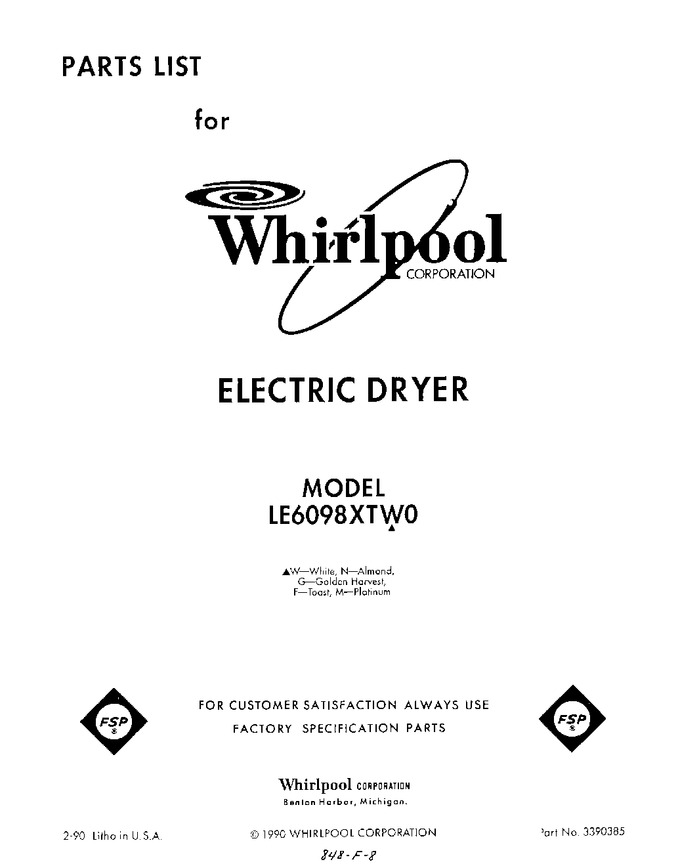 Diagram for LE6098XTG0