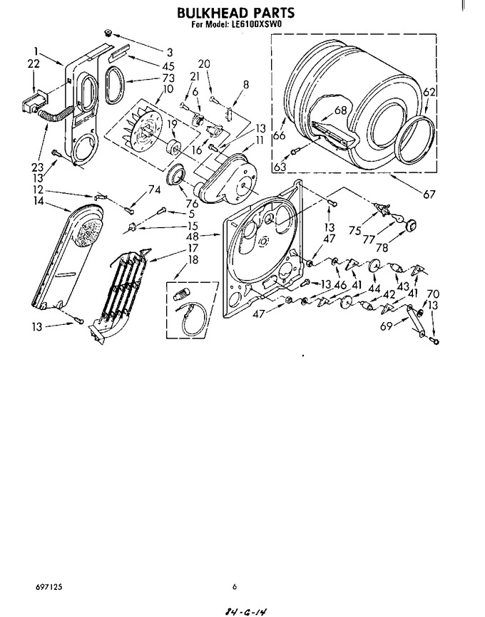 Diagram for LE6100XSW0