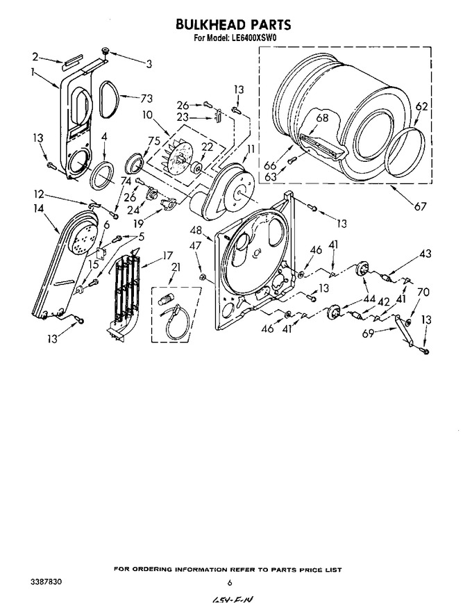 Diagram for LE6400XSW0