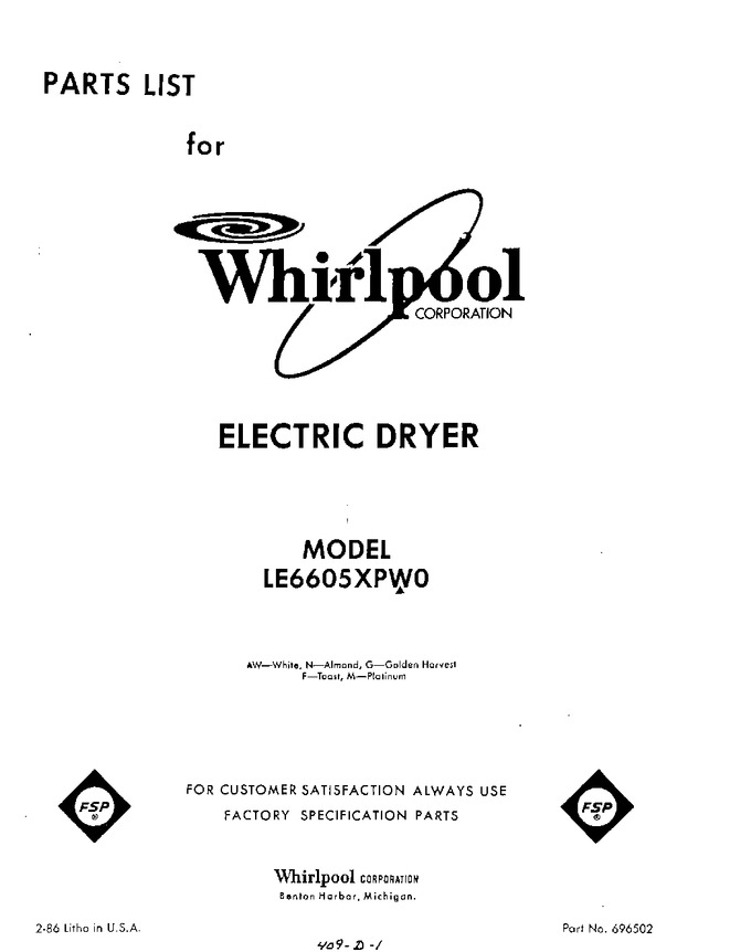 Diagram for LE6605XPW0