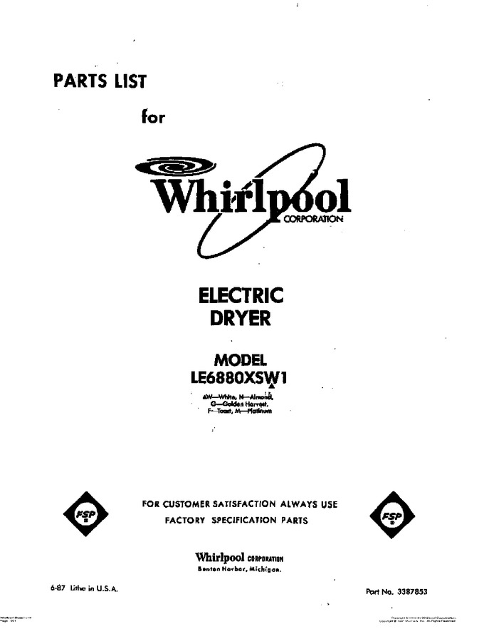 Diagram for LE6880XSW1