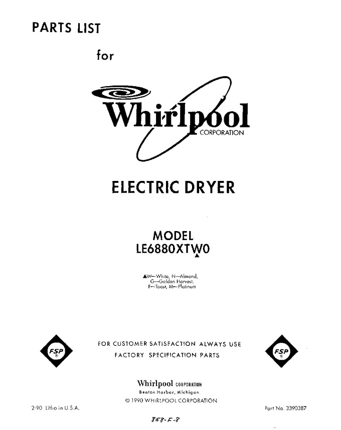 Diagram for LE6880XTW0