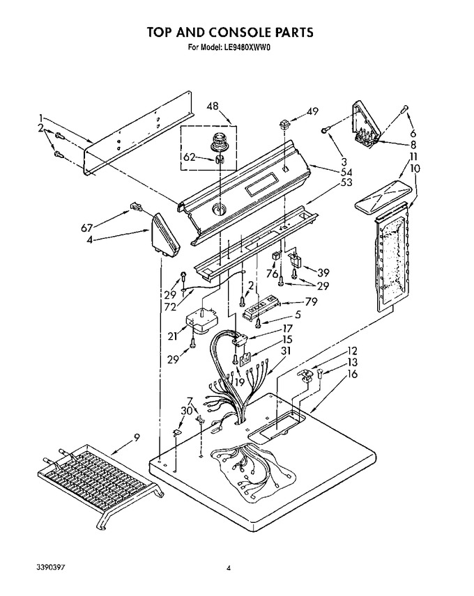 Diagram for LE9480XWW0