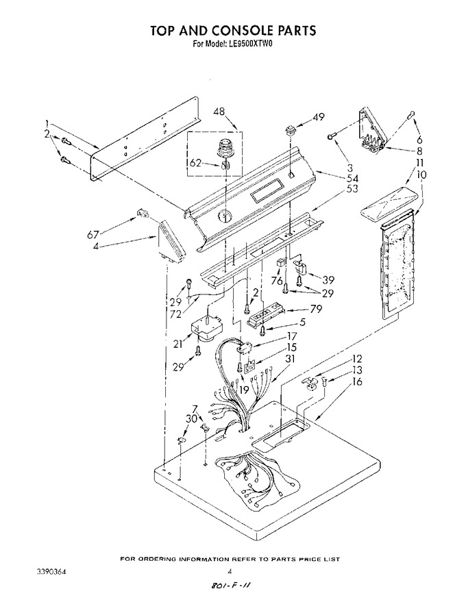 Diagram for LE9500XTW0