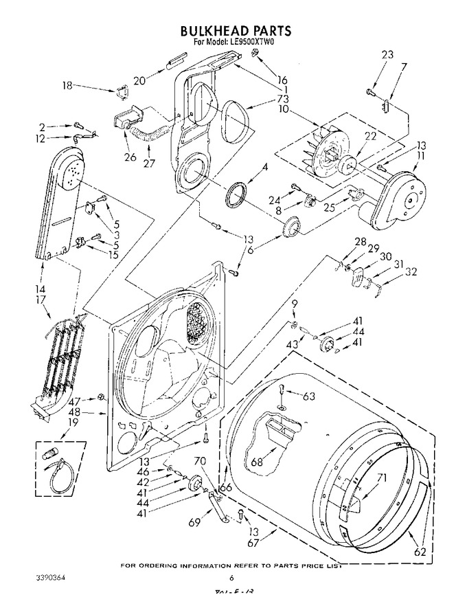 Diagram for LE9500XTW0