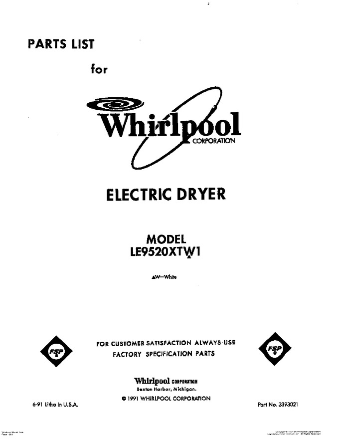 Diagram for LE9520XTW1