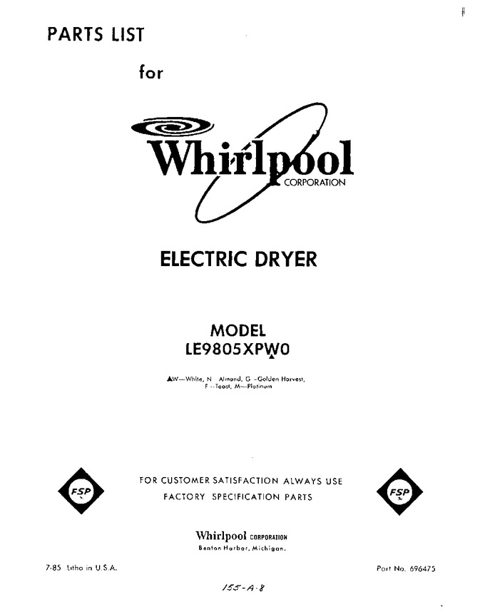 Diagram for LE9805XPW0