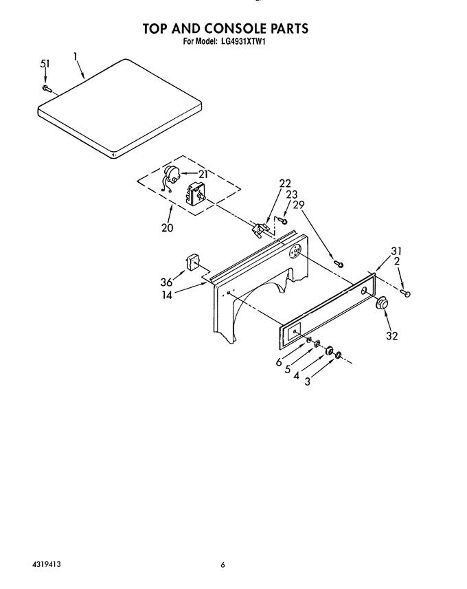 Diagram for LG4931XTW1