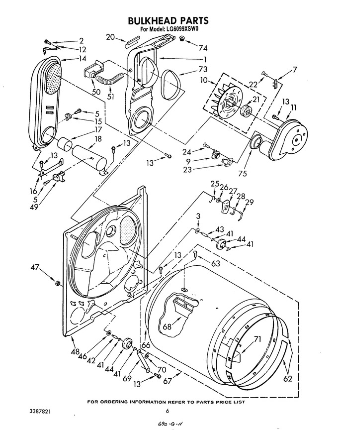 Diagram for LG6099XSW0