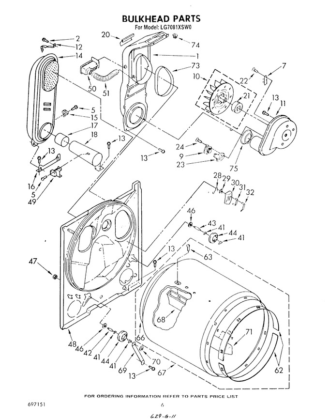 Diagram for LG7081XSW0
