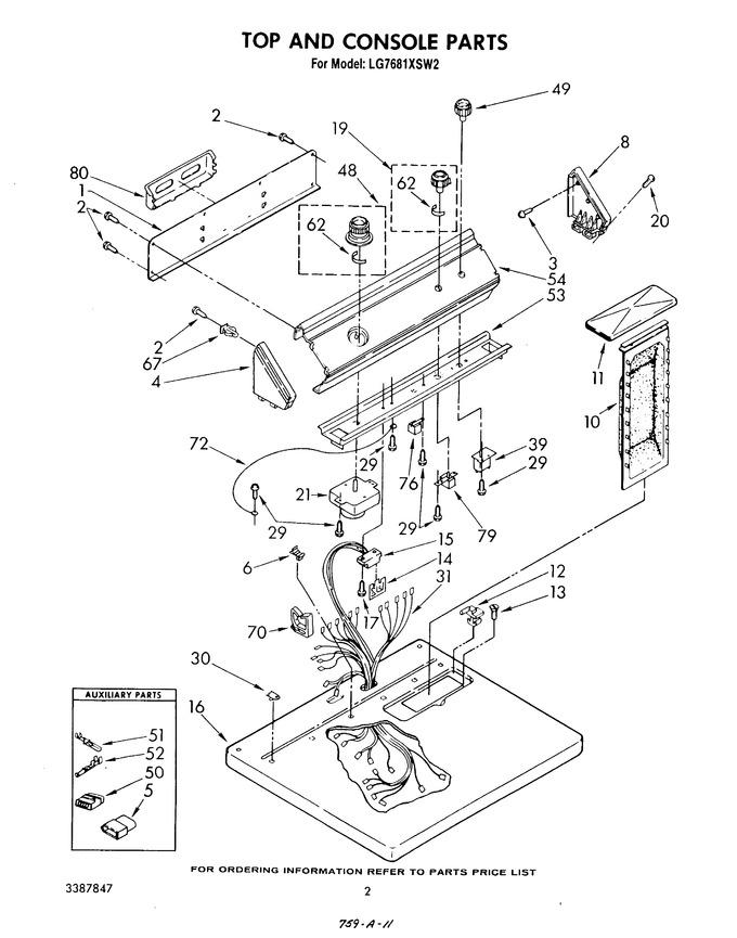 Diagram for LG7681XSW2