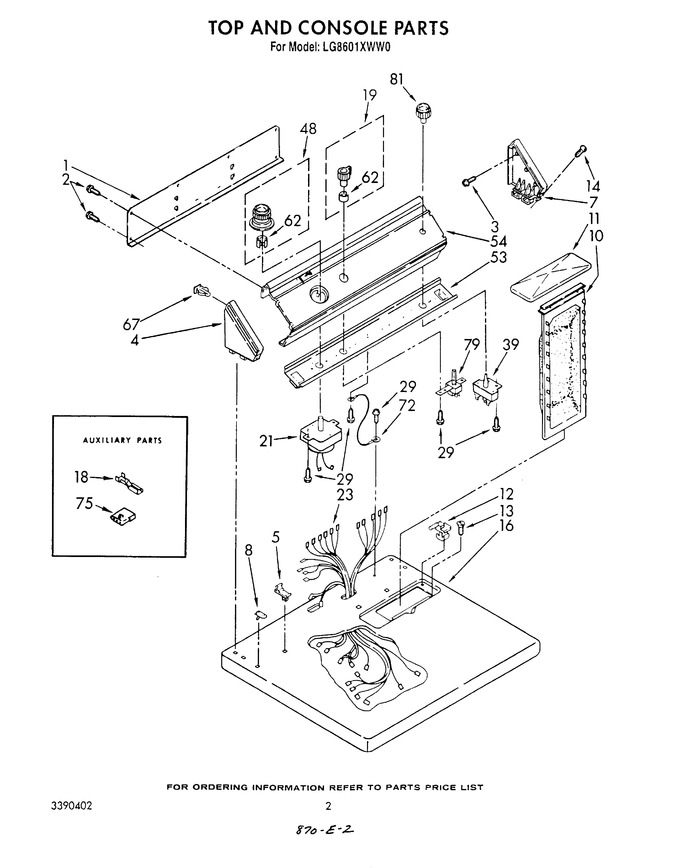 Diagram for LG8601XWN0