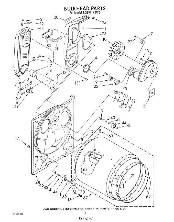 Diagram for LG9521XTW0