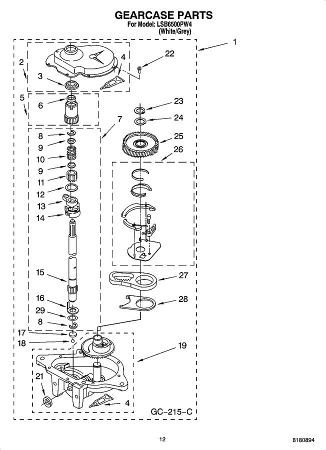 Diagram for LSB6500PW4