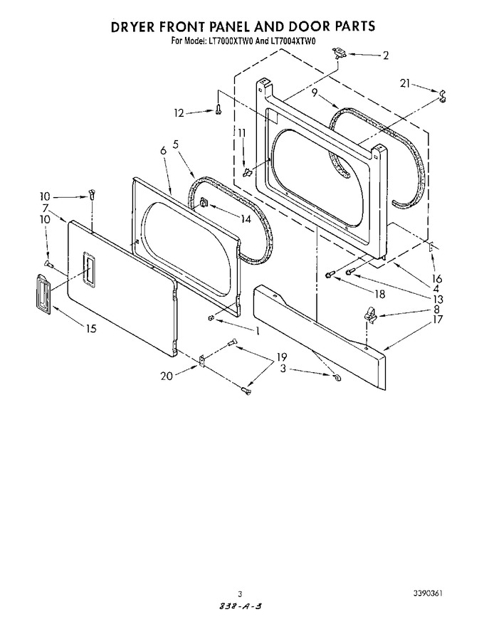 Diagram for LT7000XTW0