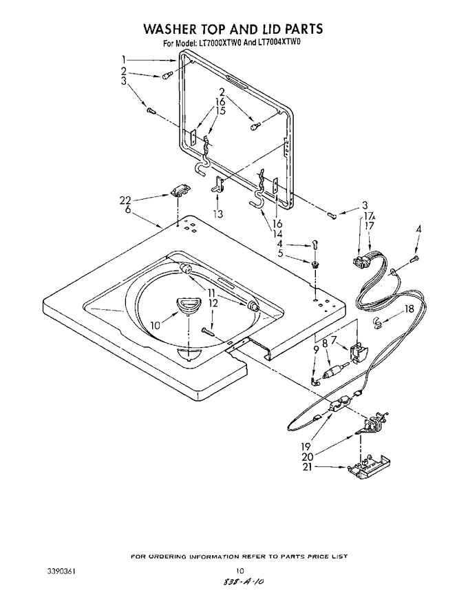 Diagram for LT7000XTW0