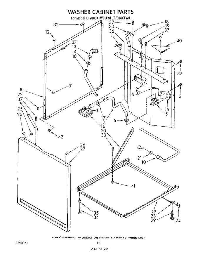 Diagram for LT7000XTW0