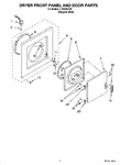 Diagram for 02 - Dryer Front Panel And Door Parts