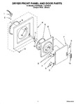 Diagram for 02 - Dryer Front Panel And Door Parts