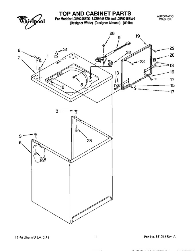 Diagram for LXR9245EW0