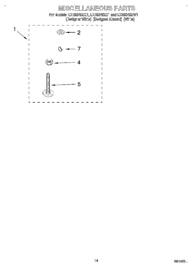 Diagram for LXR9245EW1