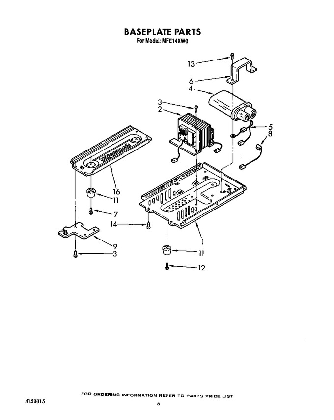 Diagram for MFE14XW0