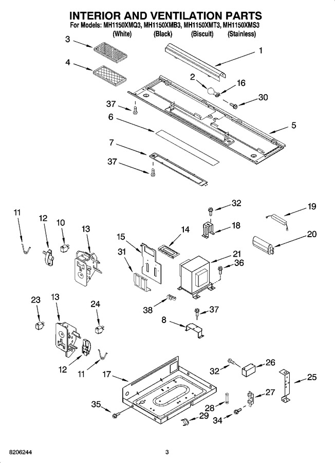 Diagram for MH1150XMS3