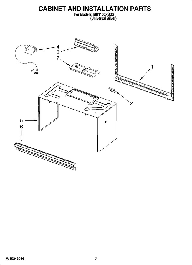Diagram for MH1160XSD3