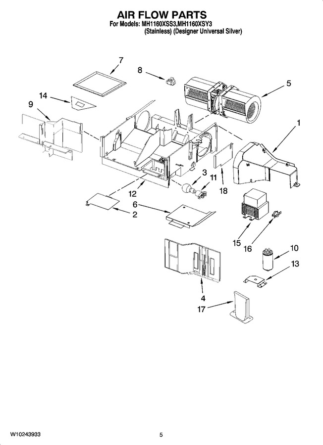 Diagram for MH1160XSS3