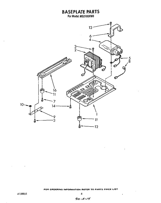Diagram for MS2100XW0