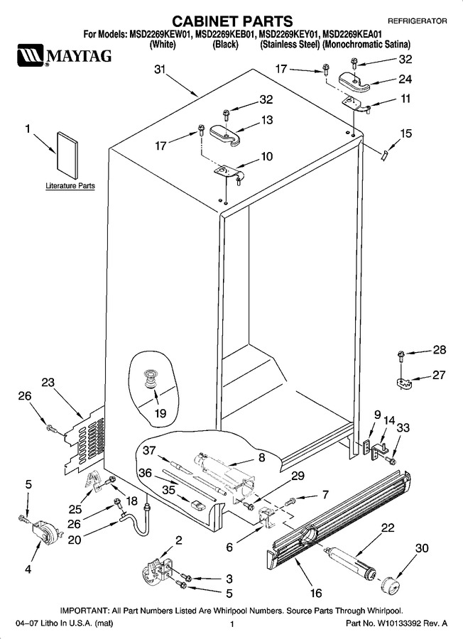 Diagram for MSD2269KEA01