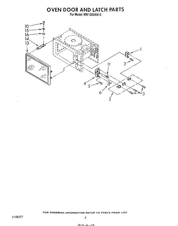 Diagram for MW1200XW0
