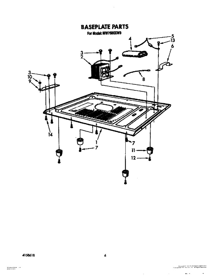 Diagram for MW7500XW0