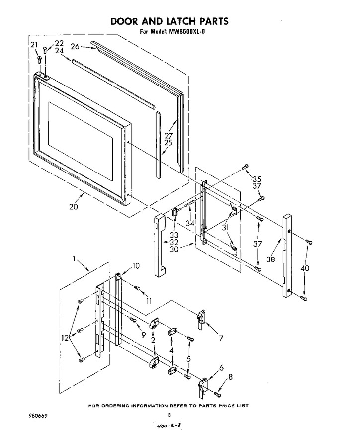 Diagram for MW8600XL0