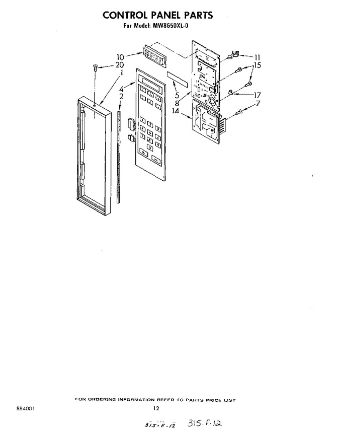 Diagram for MW8650XL0
