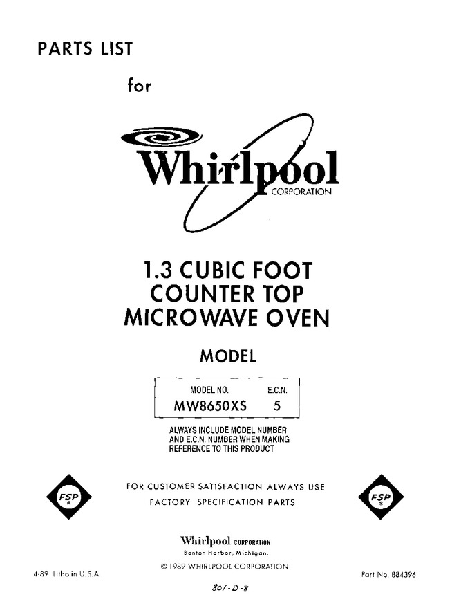 Diagram for MW8650XS5